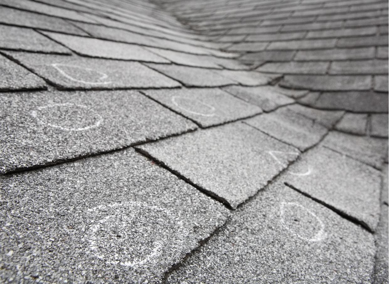 Hail Damage on Shingles | Roof Replacements 